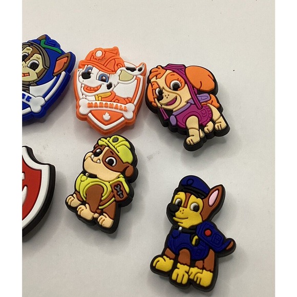 8 piece Paw Patrol Shoe Charms For Crocs Jibbits NWOT - Picture 3 of 4